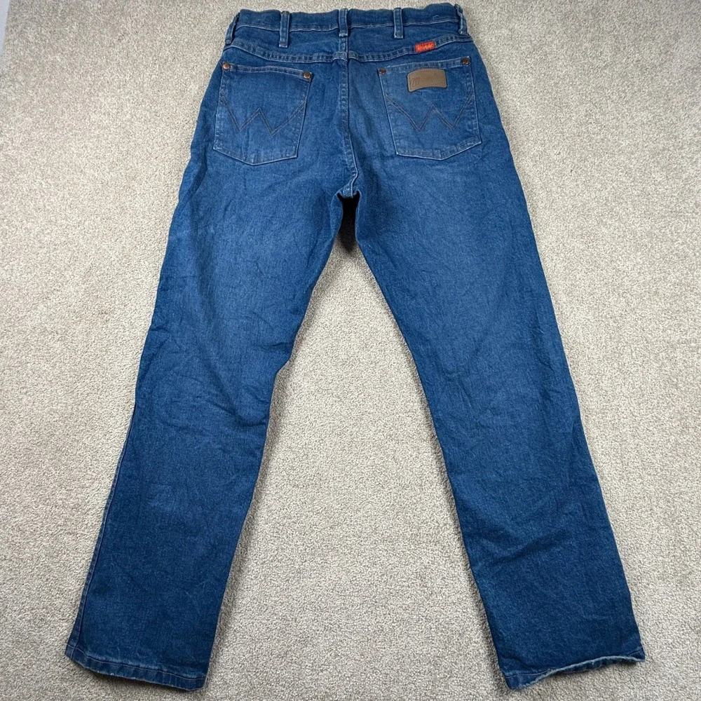 Wrangler Cowboy Cut‎ Straight Leg Blue Denim Jeans Mens 31x29.5 High Rise